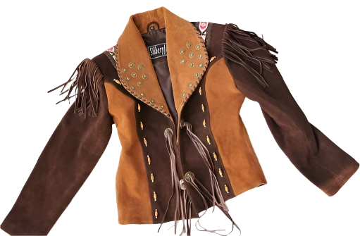 Women’s Western Fringe Leather Brown Jacket WFJ7730
