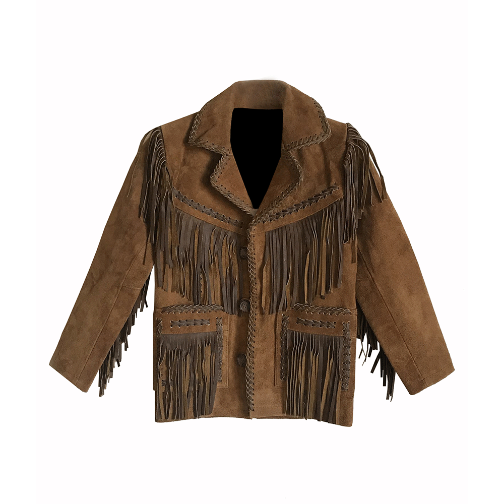 Western Brown Suede Leather Fringe Jacket Cowboy Jacket LWJ3230