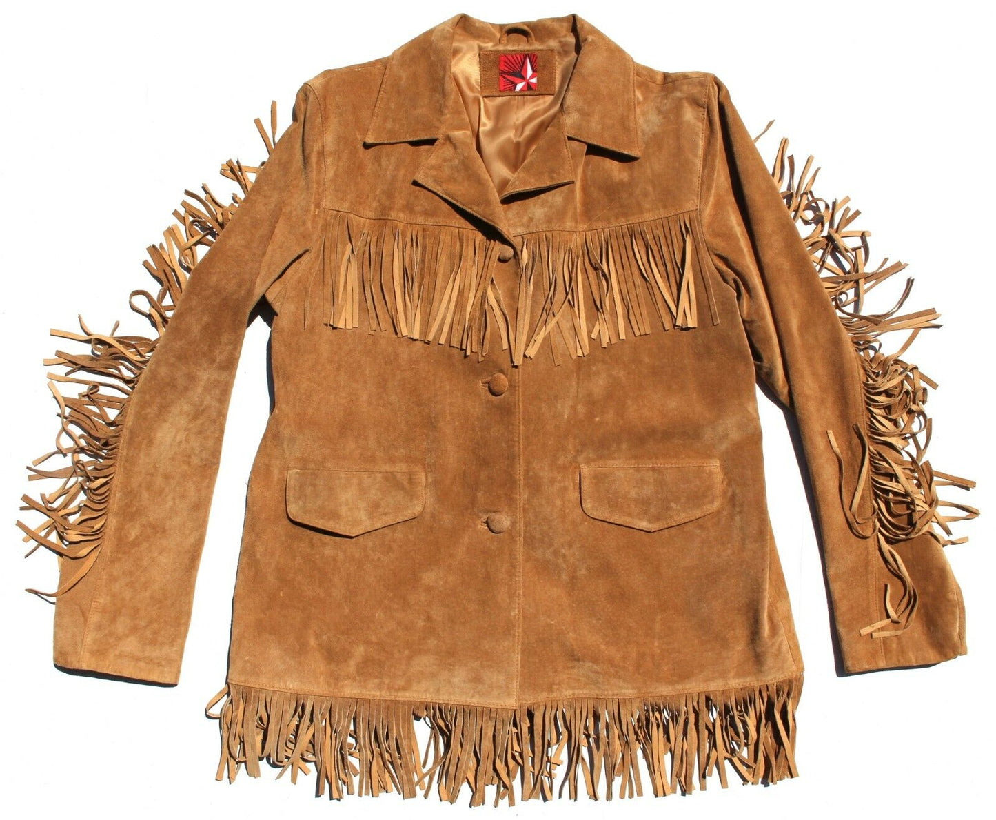 Women’s Western Fringe Leather Brown Jacket WFJ7830