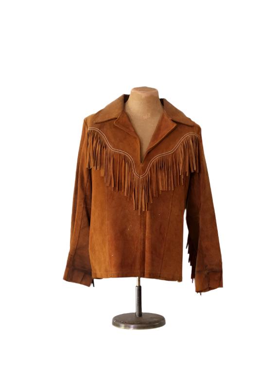 Women’s Western Fringe Leather Brown Jacket WFJ7780
