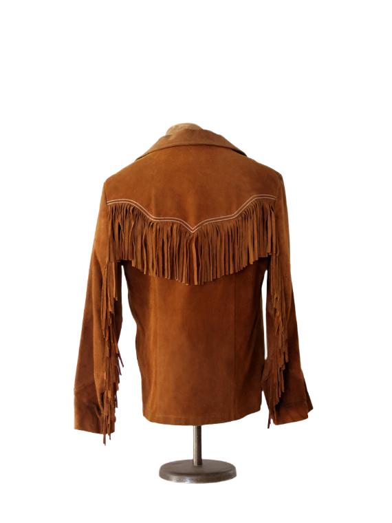 Women’s Western Fringe Leather Brown Jacket WFJ7780
