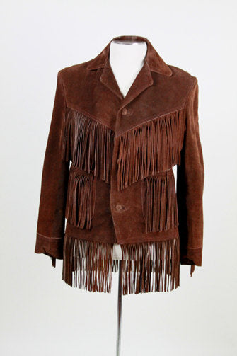 Women’s Western Fringe Leather Brown Jacket WFJ106