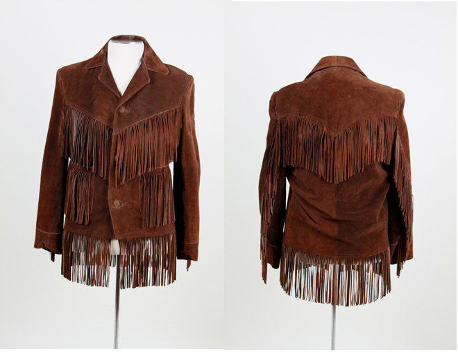 Women’s Western Fringe Leather Brown Jacket WFJ106