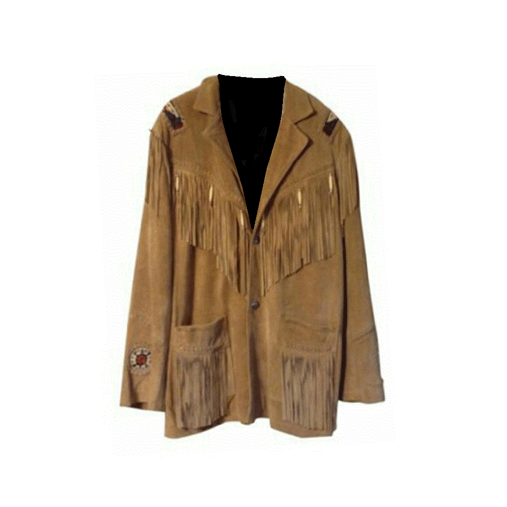 Western Brown Suede Leather Fringe Jacket Cowboy Jacket LWJ1200