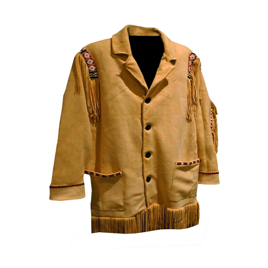 Western Brown Suede Leather Fringe Jacket Cowboy Jacket LWJ1270