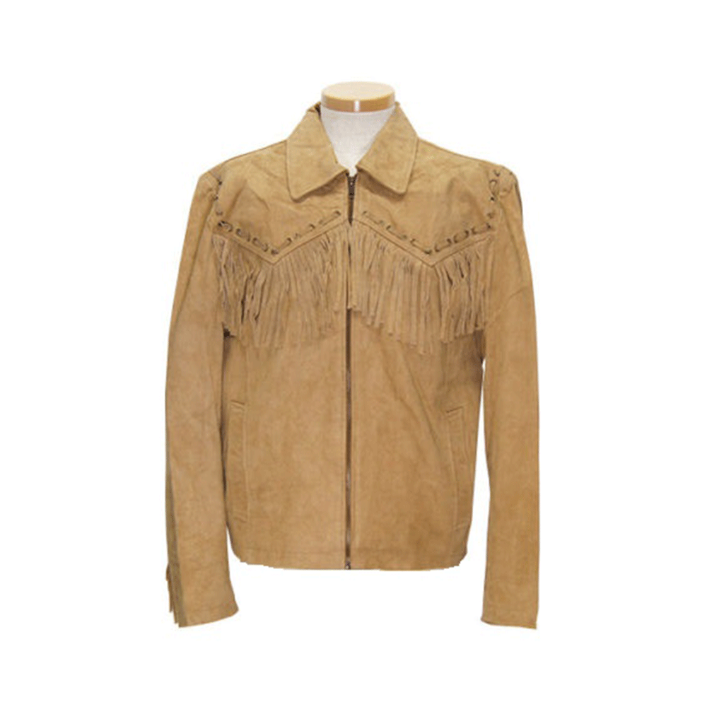 Western Brown Suede Leather Fringe Jacket Cowboy Jacket LWJ3360