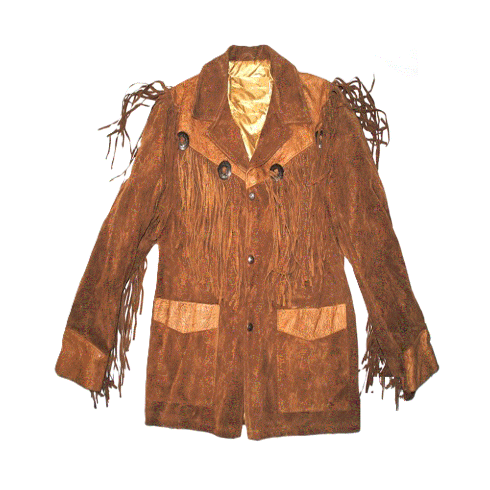 Western Brown Suede Leather Fringe Jacket Cowboy Jacket LWJ3370
