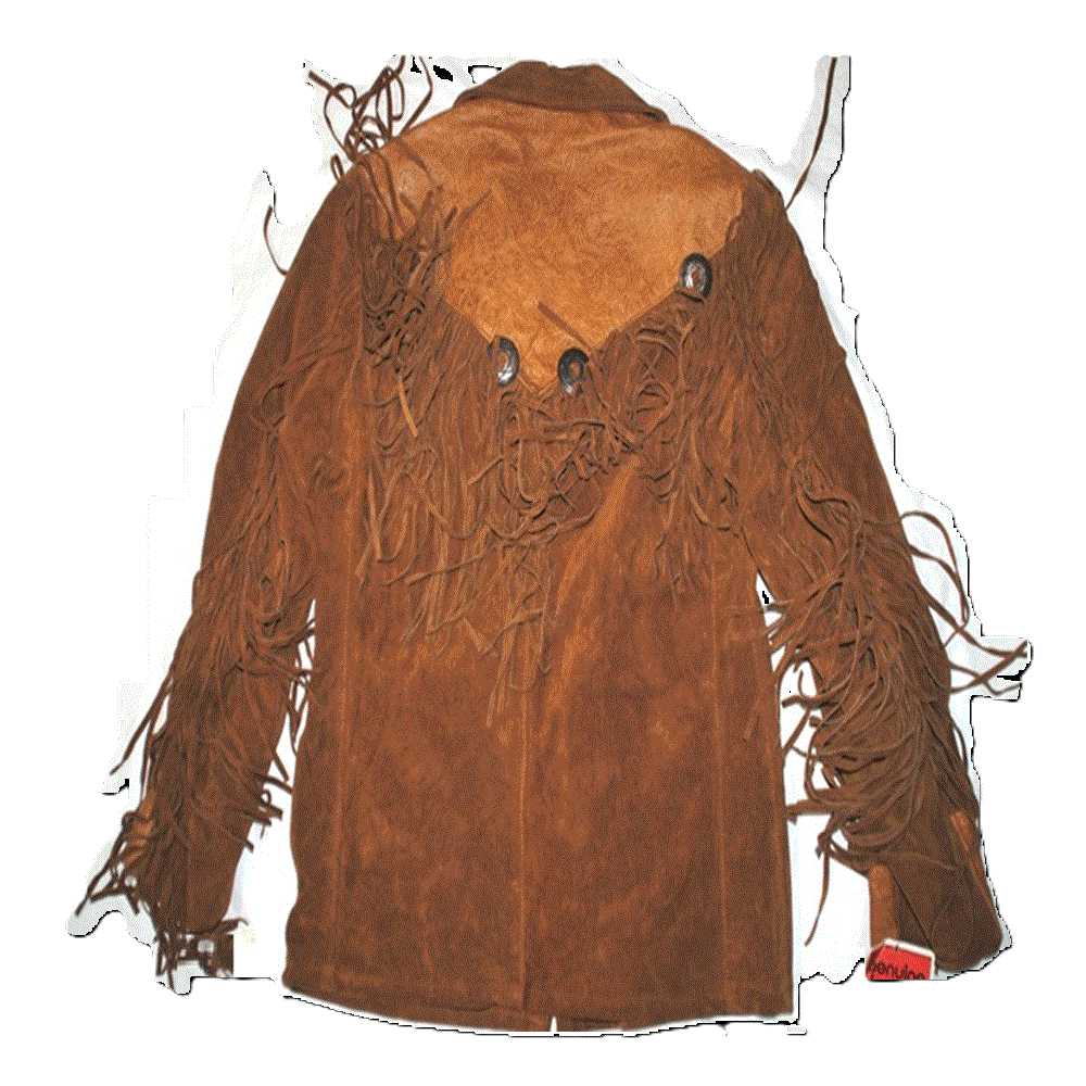 Western Brown Suede Leather Fringe Jacket Cowboy Jacket LWJ3370