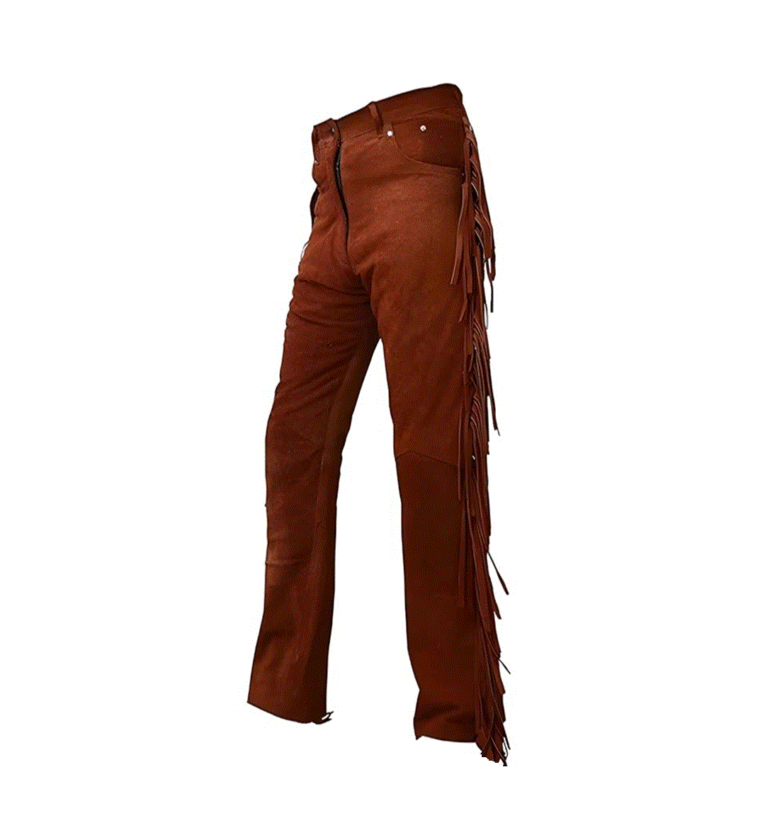Men's Western Fringe Leather Pants - Stylish & Durable WRP107