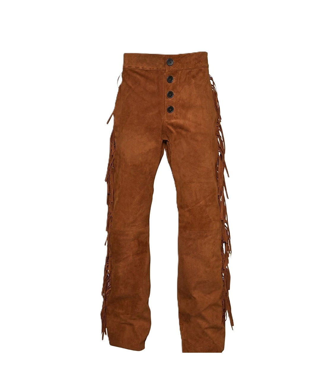 Men's Western Fringe Leather Pants - Stylish & Durable WRP302