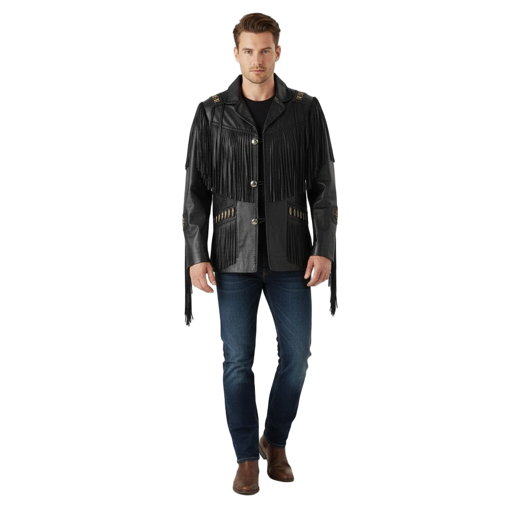black leather jacket for man 